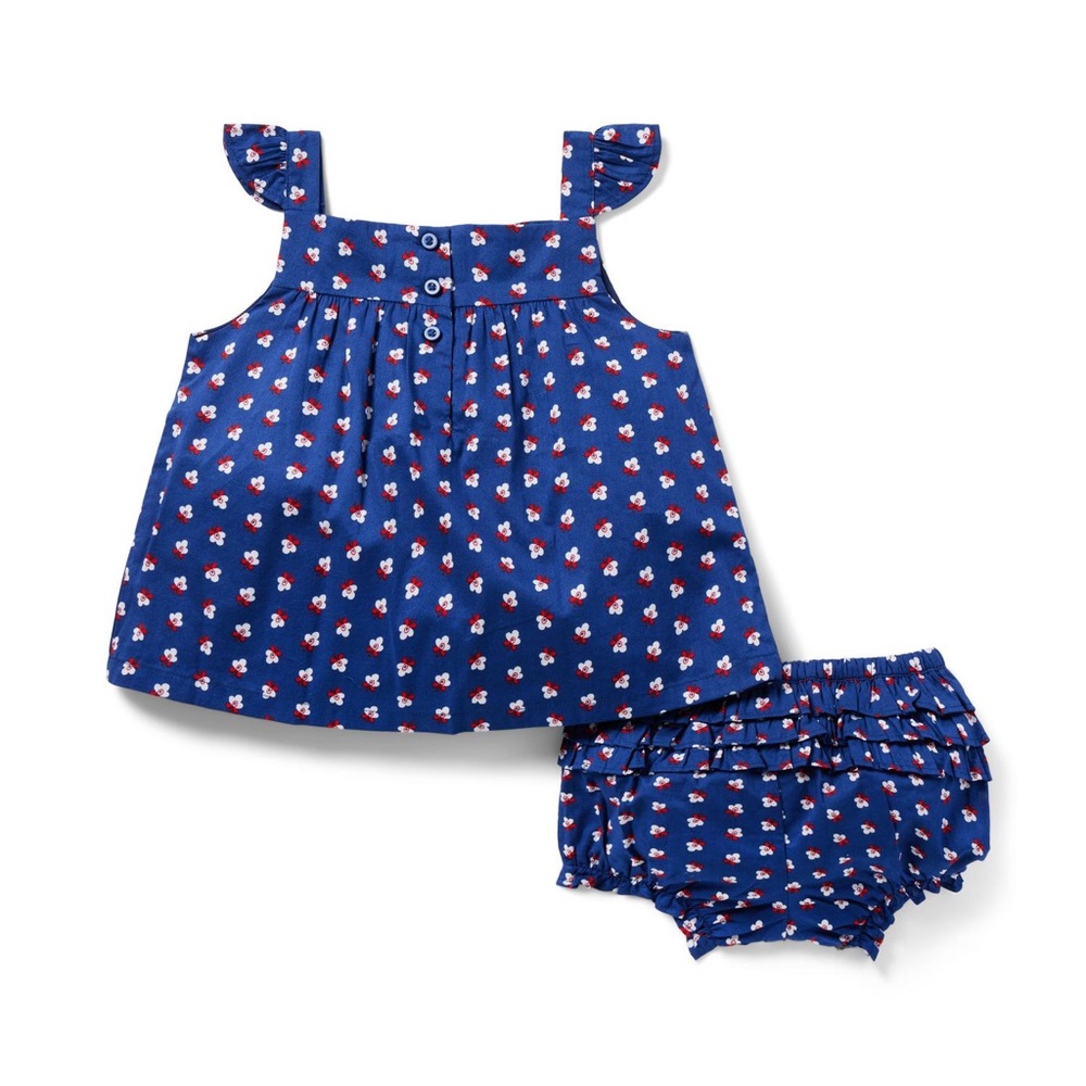 Janie and Jack BABY GEO FLORAL MATCHING SET (Sz 6-12 months)